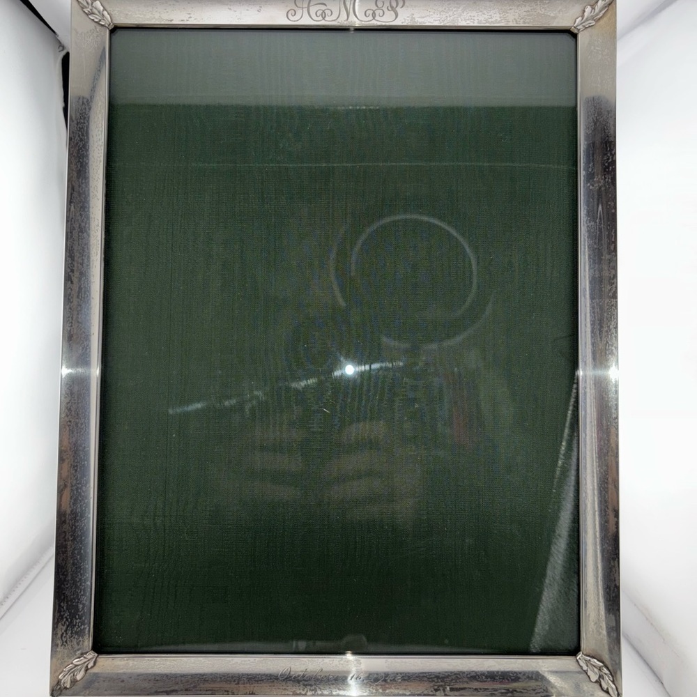HUGE VINTAGE 11"X 14” STERLING SILVER PICTURE FRAME VELVET BACKING​​​​ 323 g​ - Picture 8 of 12